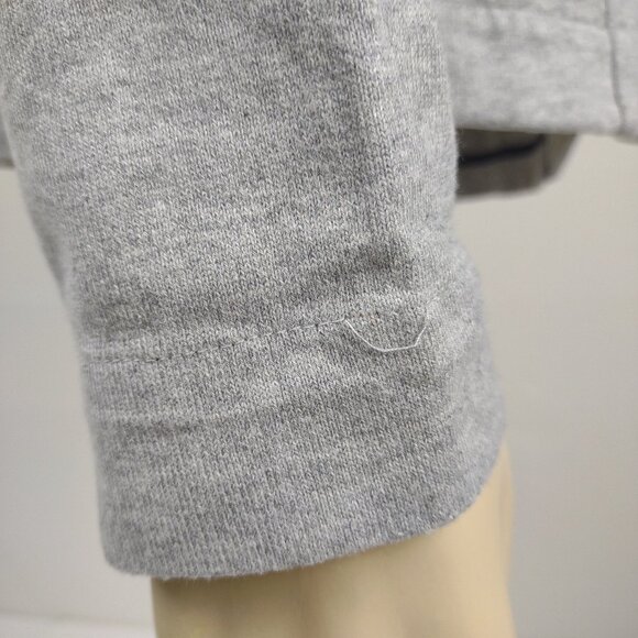 NWT L.L. Bean gray 100% Cotton knit blazer two button jacket ladies size Small - Picture 4 of 8